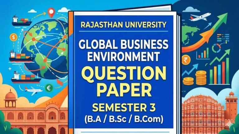 Rajasthan University Global Business Environment Question Paper