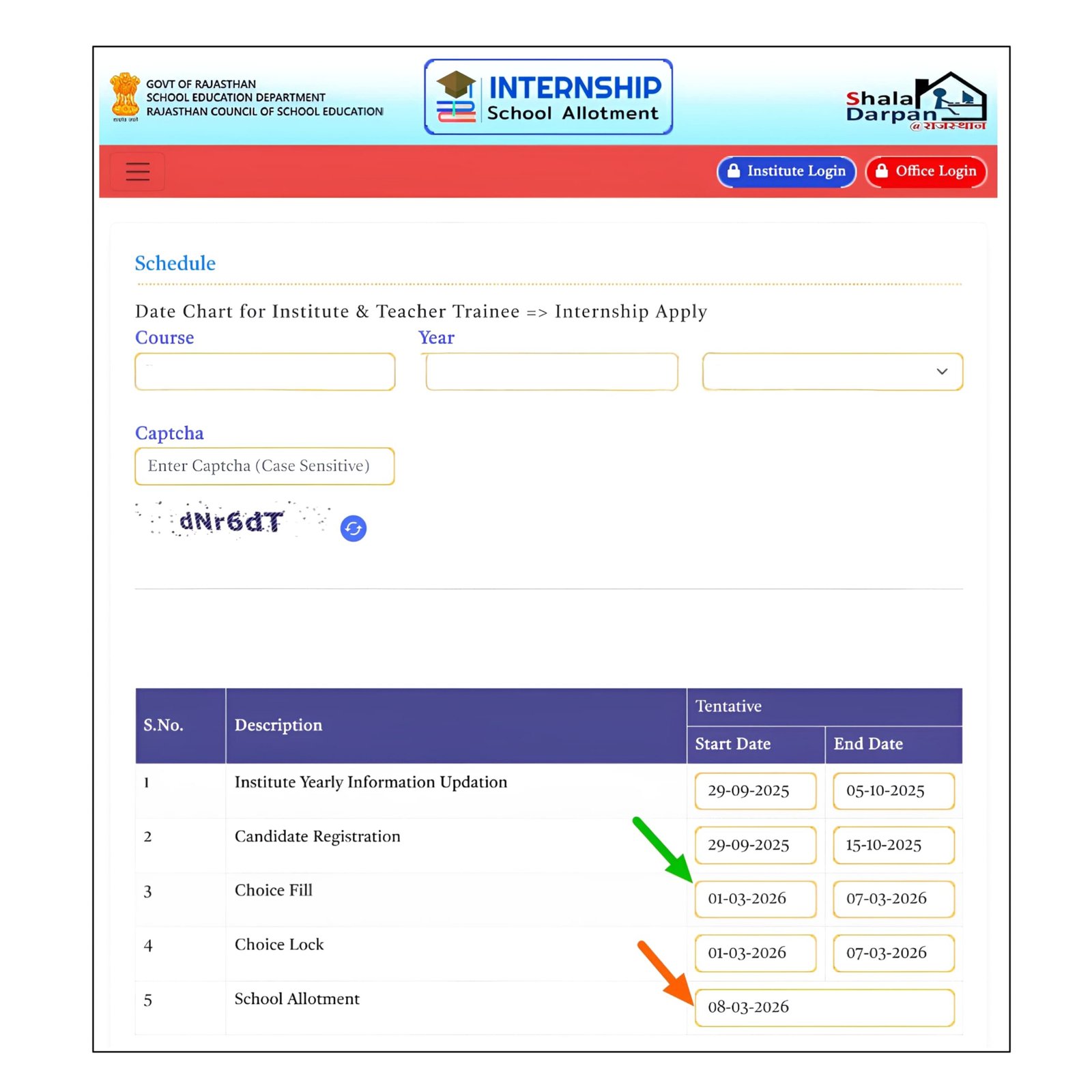 Shala Darpan Internship 2025-26: B.Ed & D.El.Ed School Choice Filling Started, Last Date 7 March