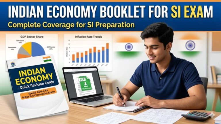Kalam Academy Indian Economy Booklet for SI Exam PDF Download