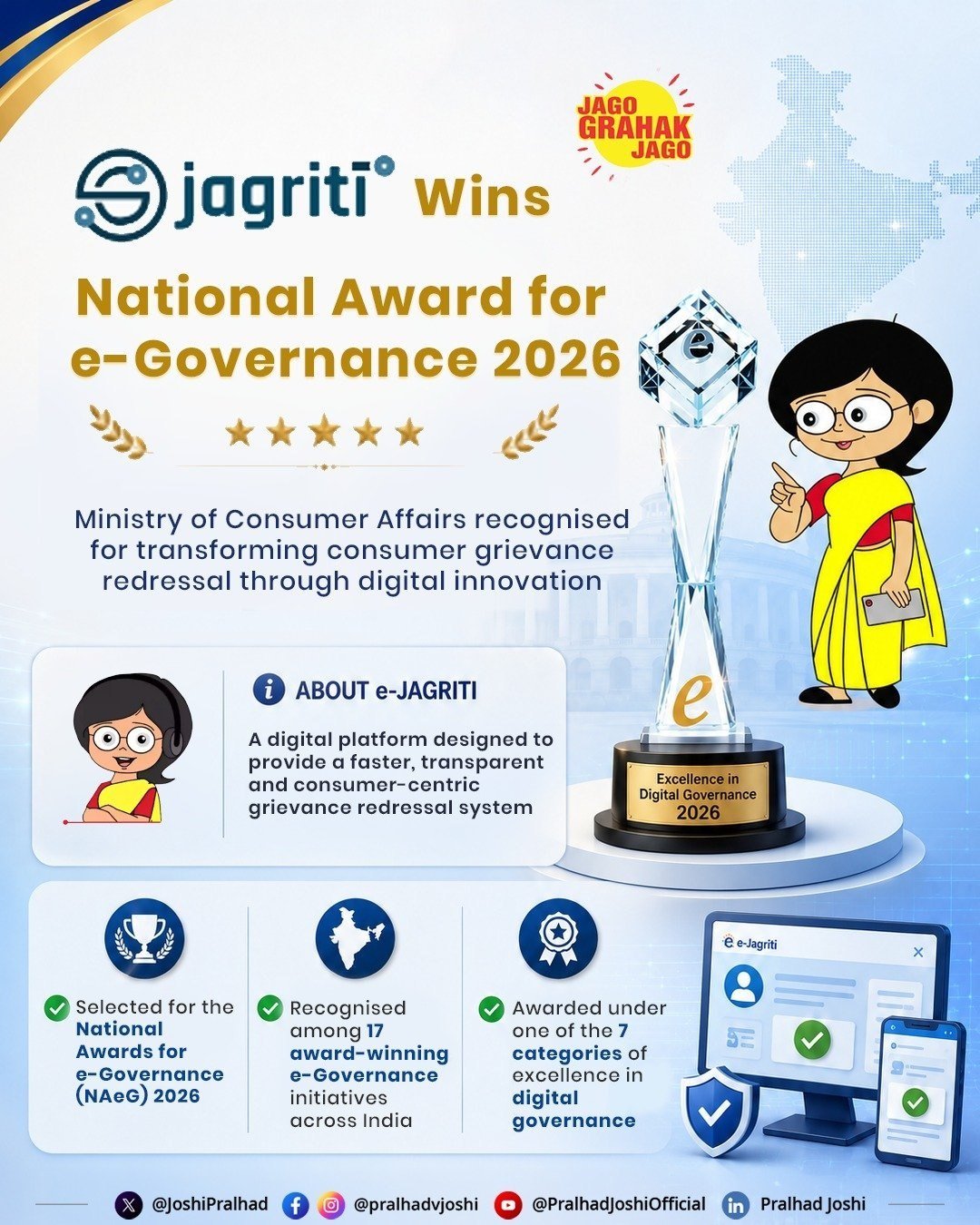 e-Jagriti Portal wins Silver Award at National e-Governance Awards 2026